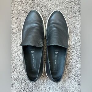 STEVEN by Steve Madden Arden platform Sneaker Black Leather size 6M women
